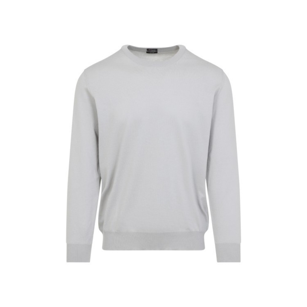 Kiton Light Grey Cotton Pullover - NWT